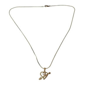 14KGP Gold Heart Arrow Necklace